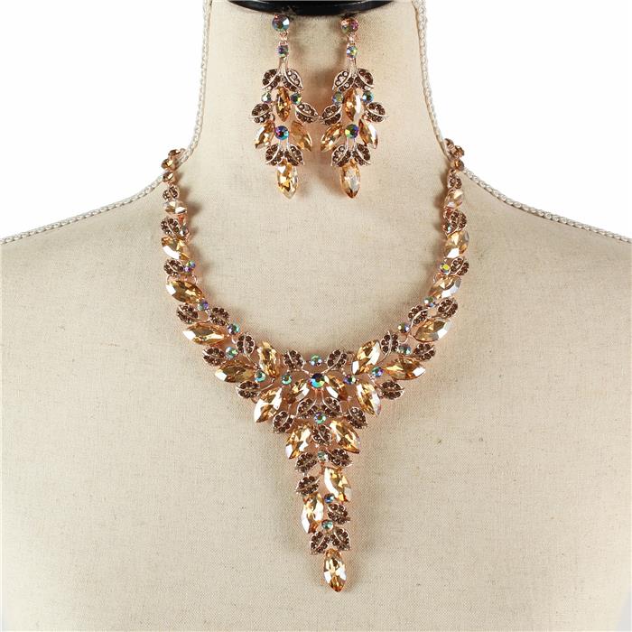 Crystal Evening Necklace Set