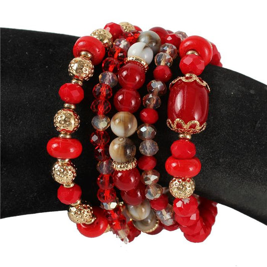 Multilayers Crystal Bead Stretch Bracelet