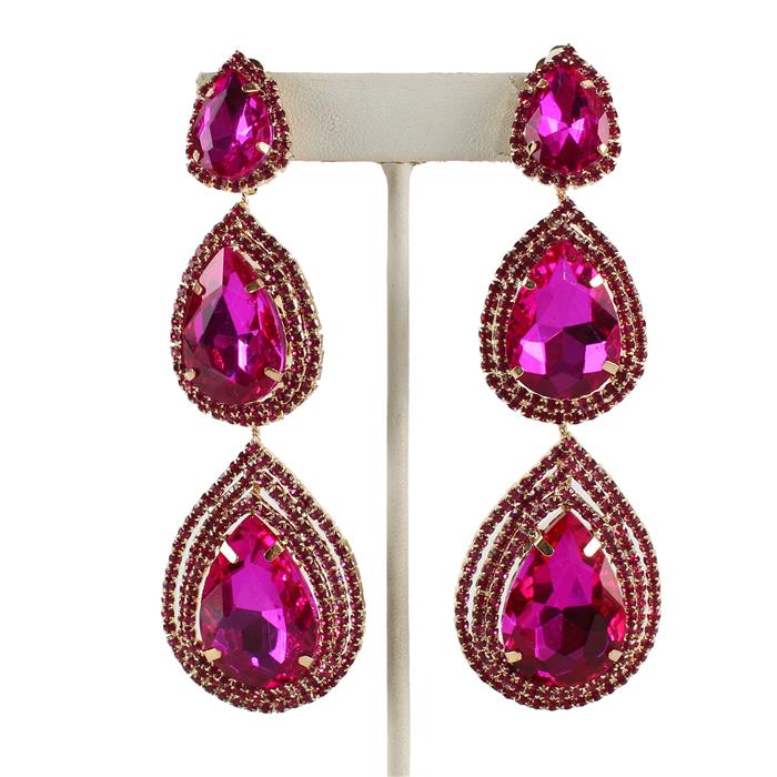 Clip On Crystal Chandelier Earring