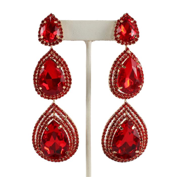 Clip On Crystal Chandelier Earring