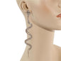 Rhinestones Snake Long Earring