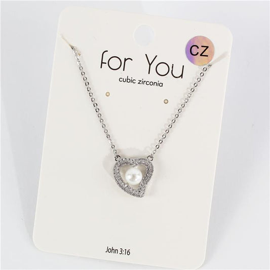 CZ Pearl Necklace