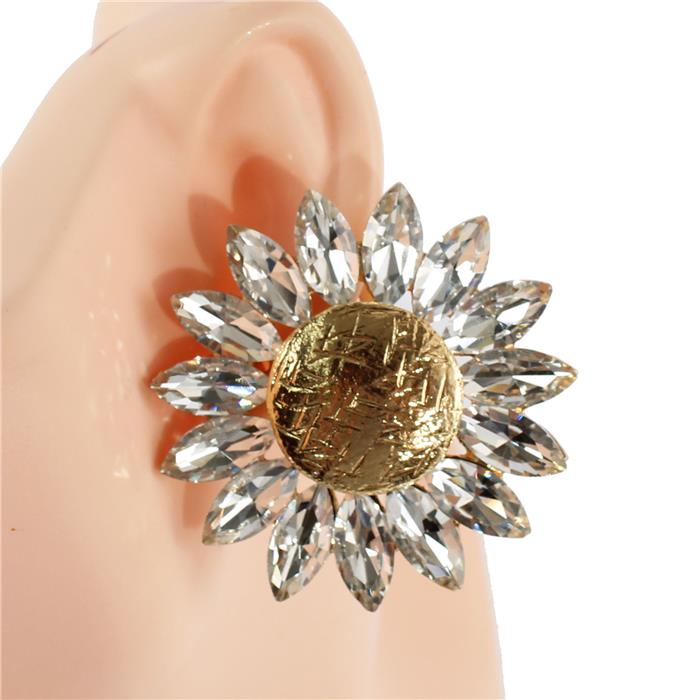 Clip On Sunflower  Earring