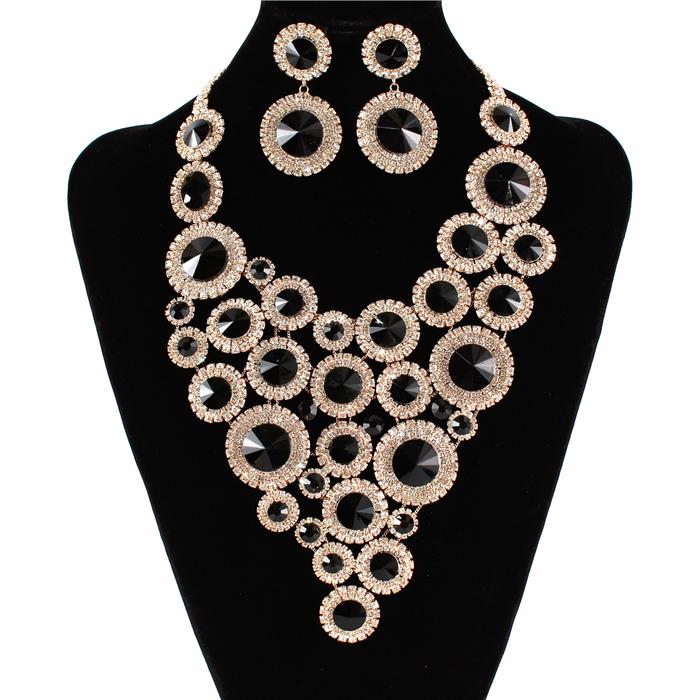 Crystal Chunky Necklace Set