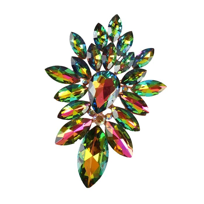 Crystal Stones Brooch