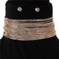 Rhinestones 20 Lines Choker Set