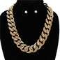 Rhinestones Link Chain Necklace Set