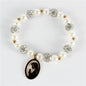 CZ Pearl Stretch Bracelet