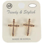 CZ Cross Earring