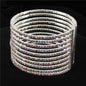 Rhinestones 10 Lines Cuff Bangle