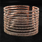 Rhinestones 10 Lines Cuff Bangle