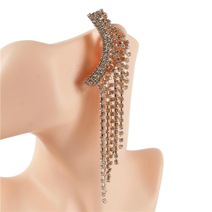 Rhinestones Cuff Earring