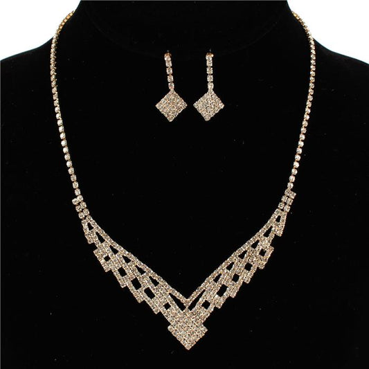 Rhinestone Necklace Set