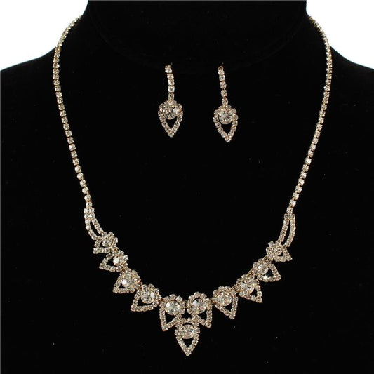 Rhinestone Necklace Set