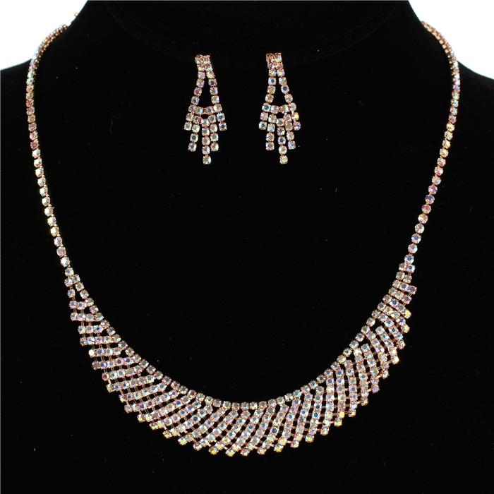 Rhinestone Necklace Set