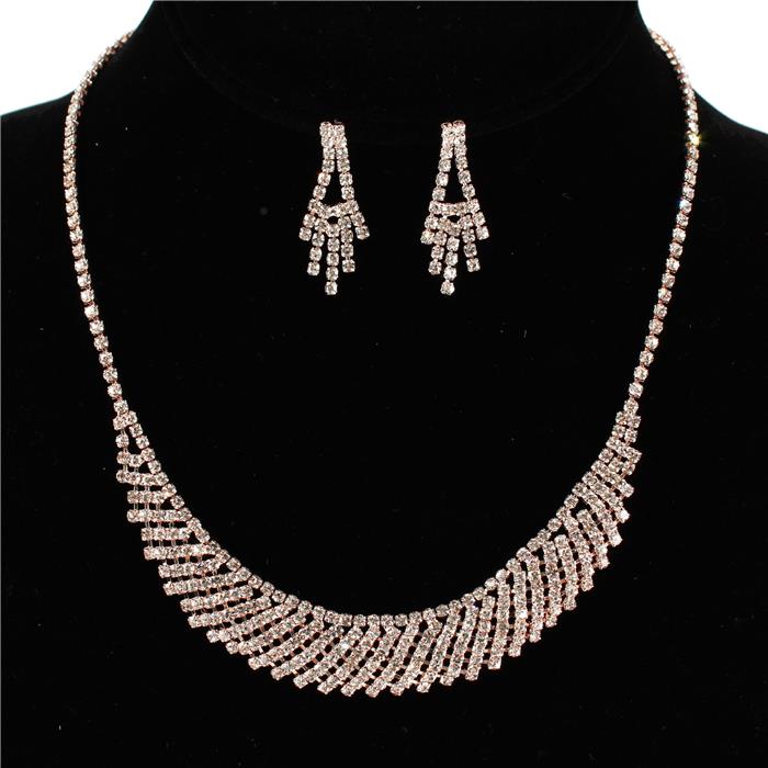 Rhinestone Necklace Set