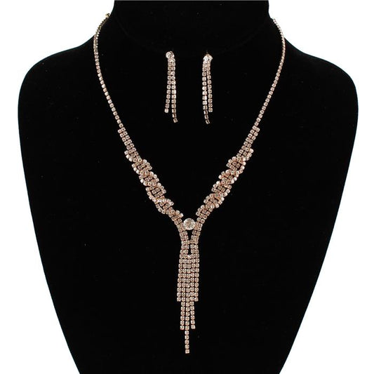 Rhinestone Necklace Set