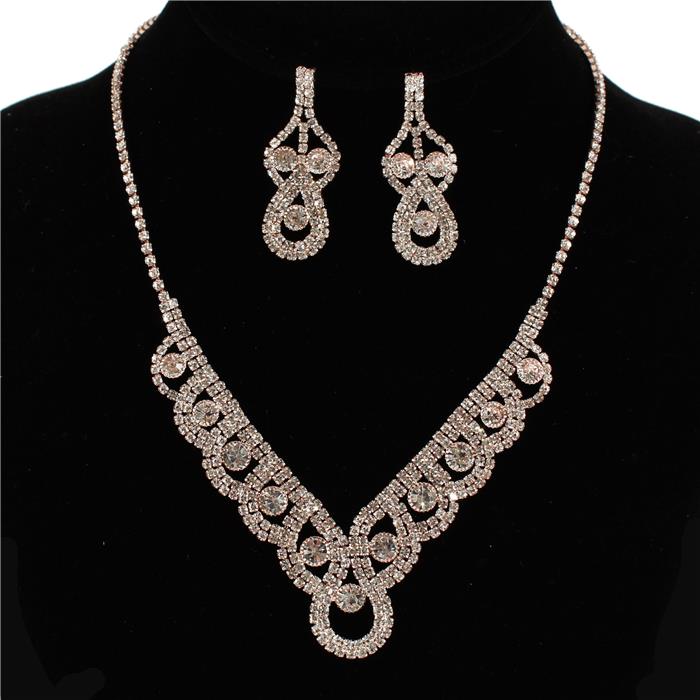 Rhinestone Necklace Set