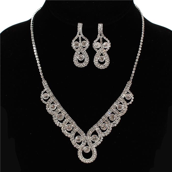 Rhinestone Necklace Set