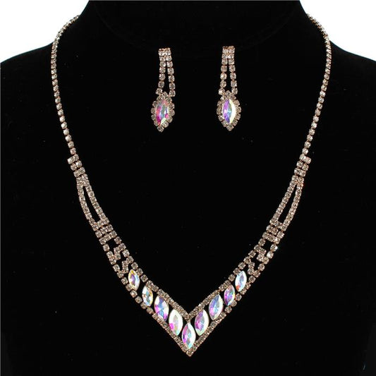 Rhinestone Necklace Set