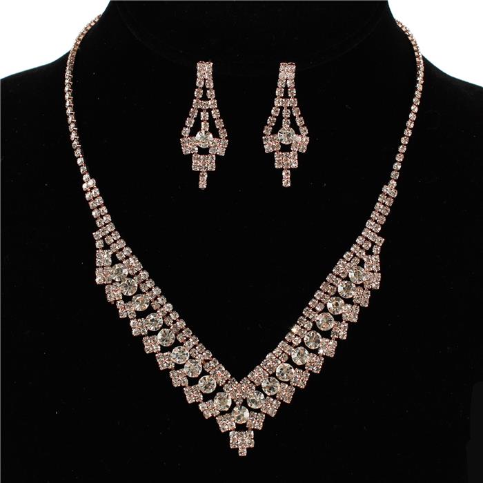 Rhinestone Necklace Set