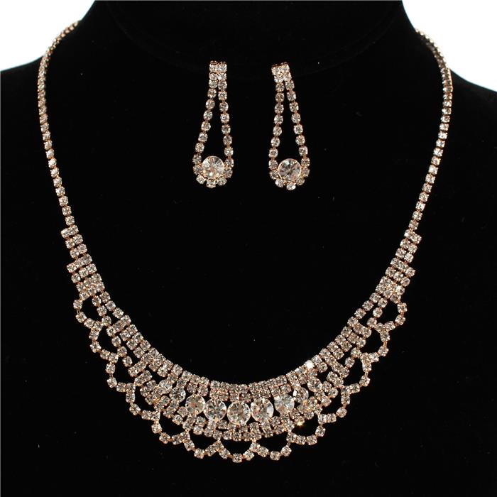 Rhinestone Necklace Set