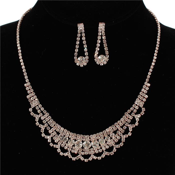 Rhinestone Necklace Set