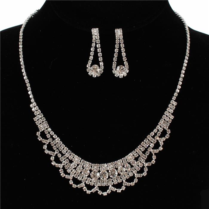 Rhinestone Necklace Set