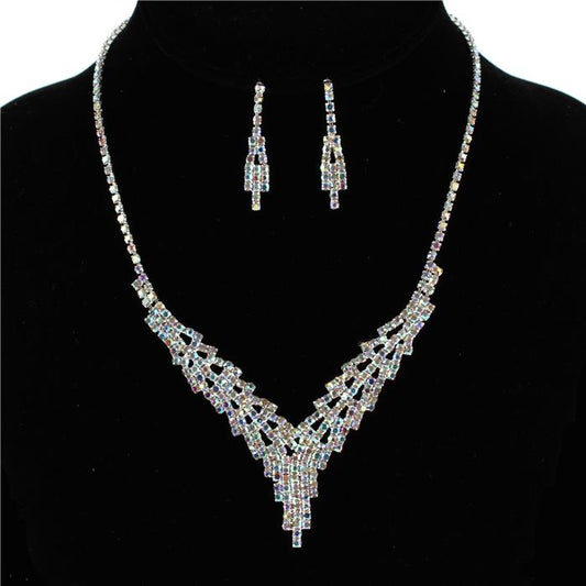 Rhinestone Necklace Set