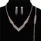 3 PC Rhinestone Necklace Set