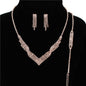 3 PC Rhinestone Necklace Set