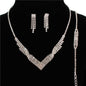 3 PC Rhinestone Necklace Set