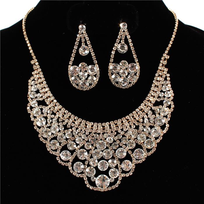 Rhinestone Necklace Set