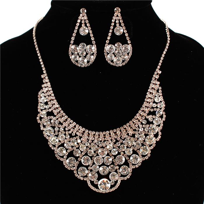 Rhinestone Necklace Set