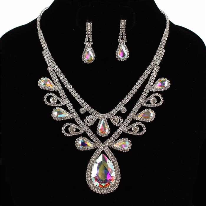 Rhinestone Necklace Set