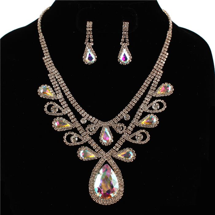 Rhinestone Necklace Set