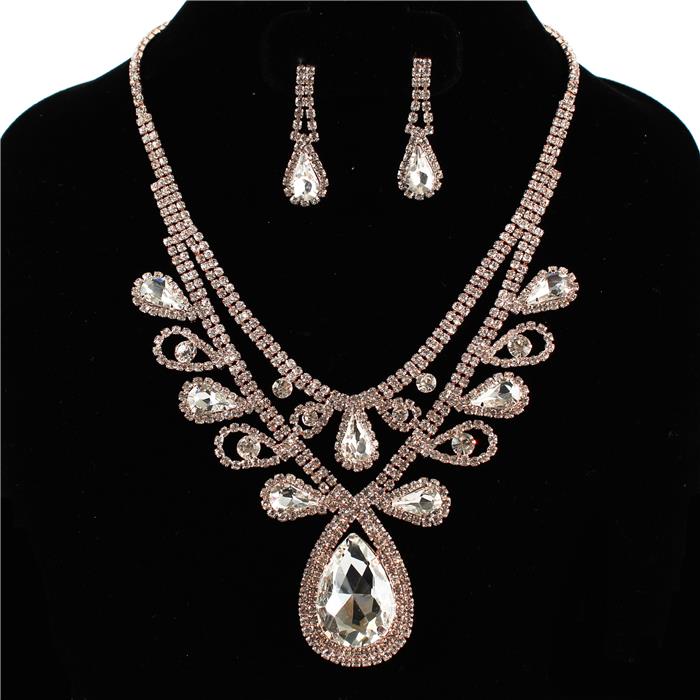 Rhinestone Necklace Set