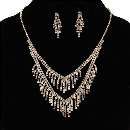 Rhinestone Necklace Set