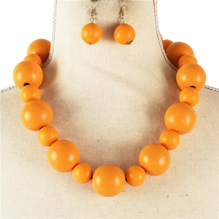 Fashion Wooden Necklace Set