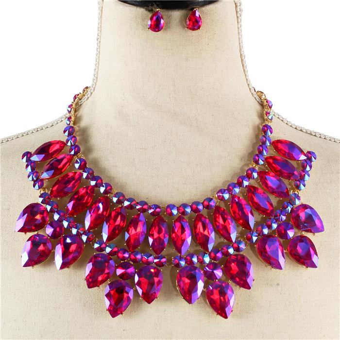 Crystal Evening Necklace Set