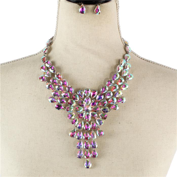 Crystal Evening Necklace Set