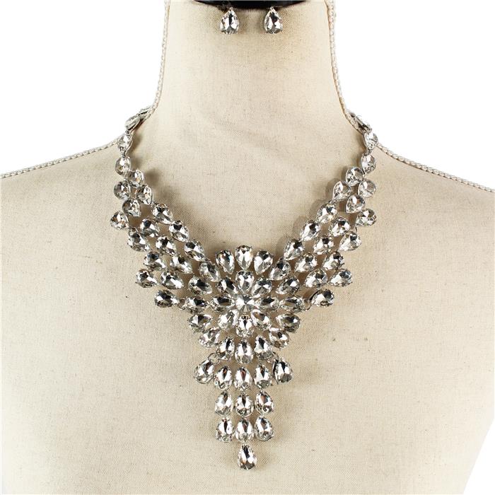 Crystal Evening Necklace Set