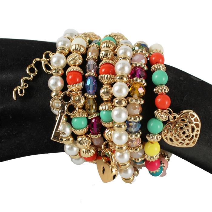 Bead Multilayereds Stretch Bracelet