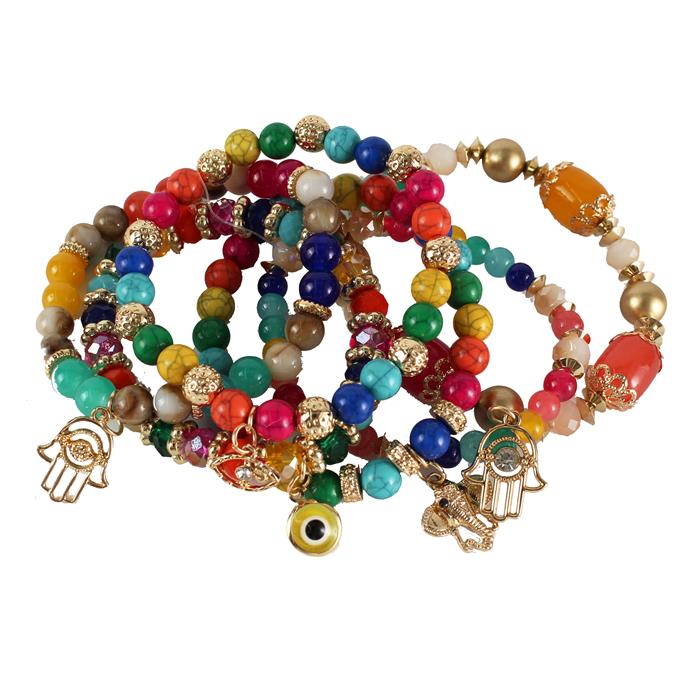 Bead Multilayereds Stretch Bracelet