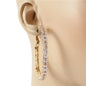 40 MM  Rhinestones Hoop Earring