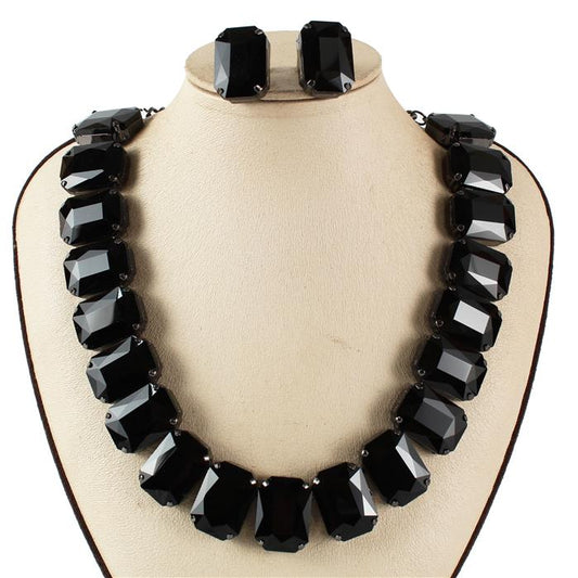 Crystal Chunky Necklace Set