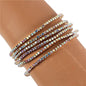 Rhinestones Multilayereds Stretch  Bracelet