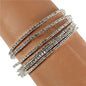 Rhinestones Multilayereds Stretch  Bracelet