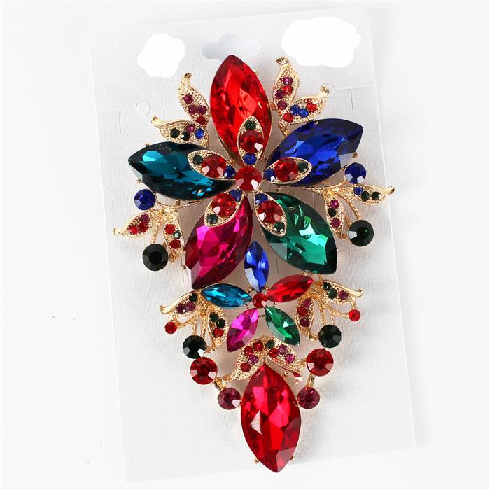 Crystal Chunky Brooch