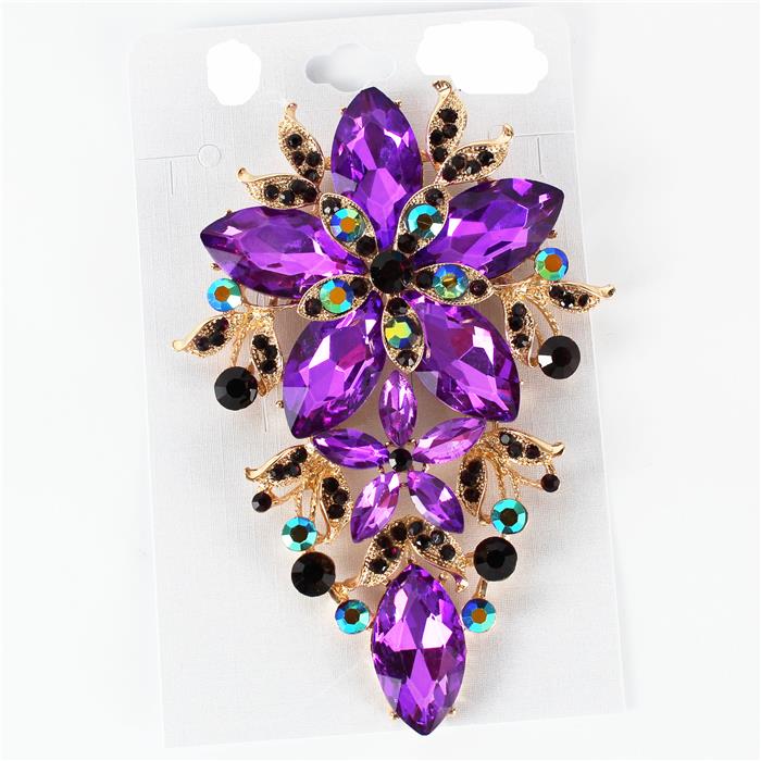 Crystal Chunky Brooch